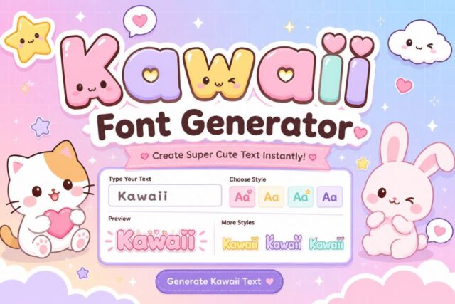Kawaii Font Generator: Create Cute and Stylish Text Instantly