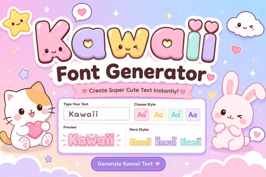 Kawaii Font Generator: Create Cute and Stylish Text Instantly