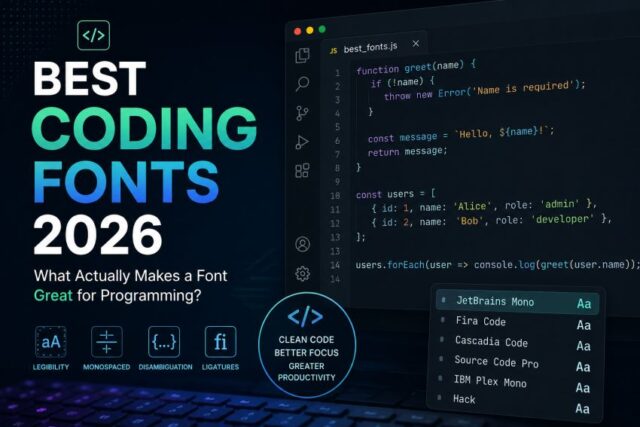 Best Coding Fonts 2026: What Actually Makes a Font Great for Programming?